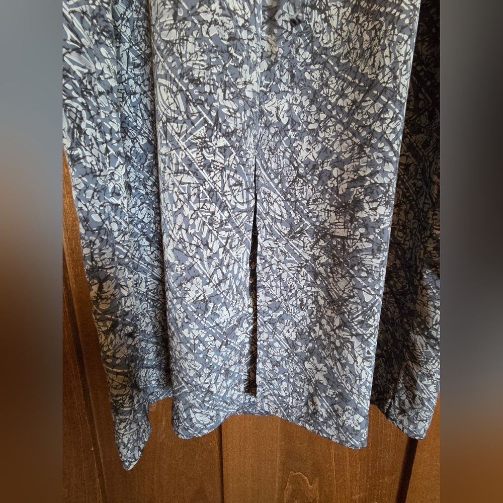 Northern Reflections Blue, Grey, Black Patterned Maxi Dress - Picture 5 of 6